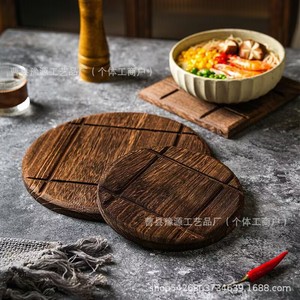 Tapete aislante térmico de madera, redondo y grueso, para uso doméstico - Product Image 2
