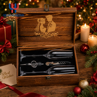 Coffret en bois de luxe personnalisé, ensemble de verres à champagne avec 2 flûtes en cristal et accessoires pour le vin, coffret cadeau pour célébration de mariage