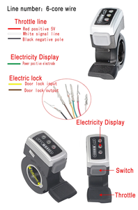 Accélérateur à pouce 36V 48V 106DX pour vélo électrique et trottinette avec interrupteur et indicateur de batterie - Product Image 2