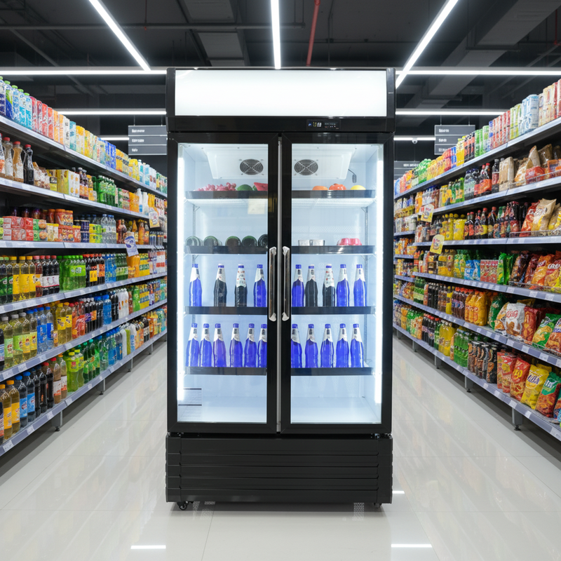 Commercial Glass Door Beverage Beer Display