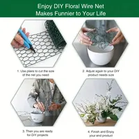 Grillage hexagonal en fer recouvert de PVC, résistant à l'eau, pour clôtures d'animaux, cages, volières, bricolage, fournitures pour la maison et le jardin