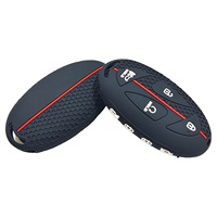 Étui de clé de voiture en silicone avec motif nid d'abeille pour clés à distance IONIQ 6 Sonata Elantra & Kona (4+4 boutons)
