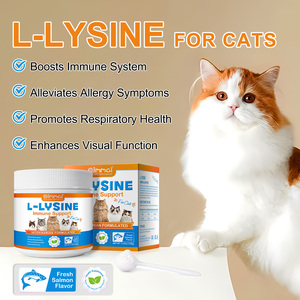 Complément alimentaire pour animaux de compagnie Oimmal, soins de santé, poudre naturelle de L-Lysine pour chats, soutien immunitaire, santé respiratoire, fonction nasale et oculaire - Product Image 4
