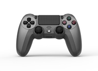 Manette de jeu sans fil personnalisée P4 4.0, gyroscope six axes, bande lumineuse, matériau ABS, compatible avec PC et Android