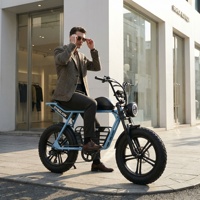 Bicicleta Eléctrica de Estilo Retro de 20 Pulgadas con Batería de 16 Ah, Bicicleta Eléctrica de Neumáticos Anchos de Alta Velocidad para Desplazamientos Modernos