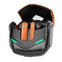 Écouteurs intra-auriculaires TWS S45 style gaming avec ANC/ENC, étanches, indicateur LED, et amplification des basses