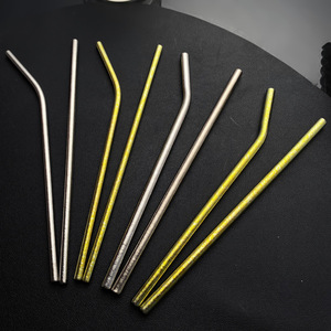 Pure Titanium <b>Straws</b> Colorful Bend Straight Metal <b>Reusable</b> For Drinks Tea Cola Outdoor Home Use - Product Image 3