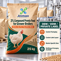 Jinmao Prémélange composé 3% de minéraux et oligo-éléments de qualité alimentaire pour poulets de chair en croissance 25 Kg