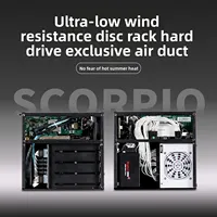 Casing NAS 4 Bay Hot Swap, Mendukung Motherboard ITX MATX, PSU SFX, 2 Slot PCIe untuk Server Rumah