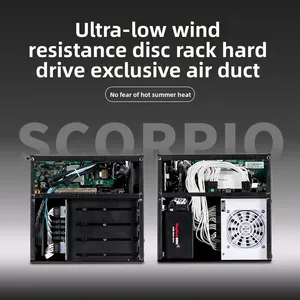 Gabinete NAS de 4 Baias com Hot Swap, Suporta Placas-Mãe ITX/<span class=keywords><strong>MATX</strong></span>, Fonte SFX e 2 Slots PCIe para Servidor Doméstico - Product Image 5