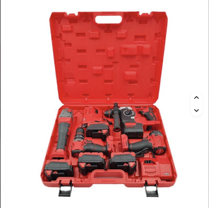 Wholesale OEM Lithium Brushless Motor Cordless Tool Set 5 Pcs Hammer Wrench Angle Drill Saw Aluminium Power Tools PL-5 High Torq - Product Image 6