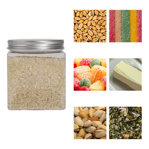 Thân Thiện Với Môi Có Thể Tái Chế 300Ml 400Ml 500Ml Rõ Ràng Pet Nhựa Vuông Jar Với Ghi Nhãn Cho Trái Cây Sấy Khô Và Trà Lưu Trữ - Product Image 3