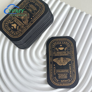 Cartes de visite en papier cartonné noir exquises, superbes détails en feuille d'or, conception personnalisée haut de gamme pour une <span class=keywords><strong>image</strong></span> professionnelle - Product Image 4