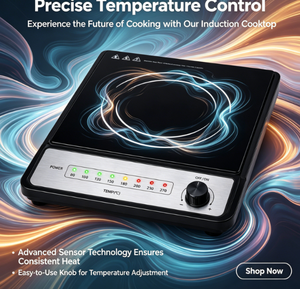 Table de cuisson à <span class=keywords><strong>induction</strong></span> 1400W haut de gamme avec bouton de commande, indicateur de température LED et verrouillage de sécurité, idéale pour les cadeaux d'entreprise et les offres promotionnelles - Product Image 1