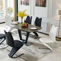 Chaise de salle à manger nordique en acier inoxydable et cuir, style luxe léger, pour restaurant et maison, chaise moderne simple avec dossier, pour coiffeuse et maquillage