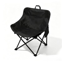 Sedia da Campeggio Pieghevole Portatile Leggera in Stile Luna con Schienale Basso in Acciaio al Carbonio e Tessuto Oxford per Spiaggia, Picnic, Viaggi e Giardino