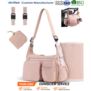 Borsa fasciatoio personalizzata 2-in-1: Borsa a tracolla per passeggino e borsa da mamma, 13L, leggera, da viaggio, per neonati, lavoro, pendolarismo, palestra - Product Image 1