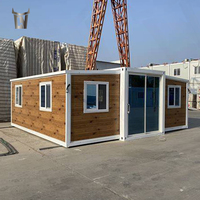 Villa conteneur pliable de luxe prête à l'emploi, 2-3 chambres, 20ft 40ft, taille standard, panneaux sandwich en acier, salon