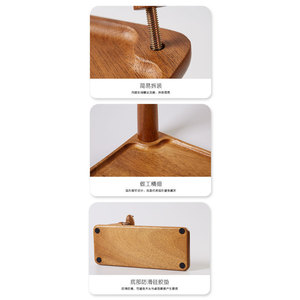 Organisateur de bureau en bois massif avec design chat, rangement pour clés et vase à fleurs pour entrée ou salon - Product Image 4
