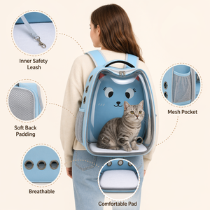 Wholesale Oxford Fashion Portable Breathable Cat & <b>Dog</b> Backpack <b>Carrier</b> Airline Approved for <b>Small</b> Pets - Product Image 4