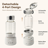 Chauffe-biberon portable rechargeable grande capacité, sans BPA, qualité alimentaire, avec fonction de chauffe rapide et maintien au chaud