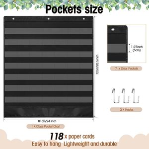 Juego de calendarios de bolsillo para el aula, pequeños, de plástico, de diseño moderno estilo granja, para la gestión del tiempo, para el regreso a clases - Product Image 2