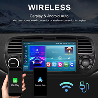 Autoradio Android Podofo 7 pouces 2+64 Go, CarPlay sans fil, Android Auto, compatible avec Fiat 500 2007-2015, GPS, WiFi, double USB, FM, RDS