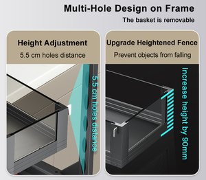 HNOSS 5 Layer Tall <strong>Cabinet</strong> Pullout <strong>Pantry</strong> Basket Narrow <strong>Pantry</strong> <strong>Cabinet</strong> Tall With Slide Out Shelving - Product Image 6