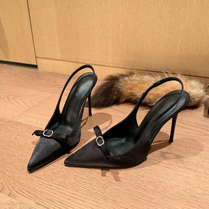 Summer Ladies' Thick Heel Sandals Transparent Crystal Open Toe High Top PU Leather Soft Flexible Fashionable Cushioning Trendy - Product Image 6