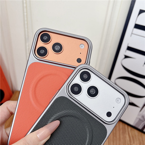 Funda Magnética Original TechWoven para Teléfono Móvil iPhone 17 16 15 14 Pro Max, Fibra de Carbono, Textura de Lino, Cubierta Trasera Magnética, Nueva - Product Image 5