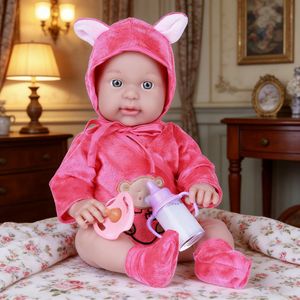 Simulation <b>doll</b> with bottle nipple accessories, soft rubber <b>doll</b> suitable for children's <b>play</b> toys - Product Image 1