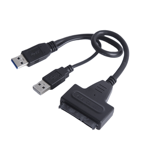 Nhà Máy <span class=keywords><strong>USB</strong></span> 2.0 để SATA Cáp kép lắp ráp với braid che chắn và áo khoác PVC <span class=keywords><strong>7</strong></span> + 15 <span class=keywords><strong>pin</strong></span> ổ cứng 0.2m cáp - Product Image 2