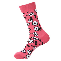Chaussettes de sport décontractées en coton tricoté, confortables, personnalisées avec logo jacquard, colorées, pour femmes, filles et garçons, imprimées numériquement, faible MOQ usine