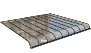 Pergola moderne en aluminium durable, <span class=keywords><strong>abri</strong></span> <span class=keywords><strong>de</strong></span> stationnement pour voiture <span class=keywords><strong>avec</strong></span> toit en polycarbonate imperméable et résistant aux UV pour garage extérieur - Product Image 6