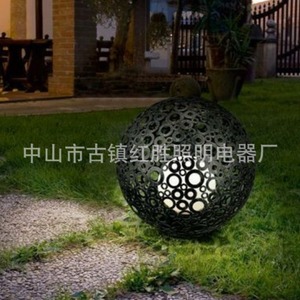 Lampes de jardin en acier inoxydable, sphère LED, lampe paysagère, IP65, résistante à l'eau, éclairage extérieur pour jardin - Product Image 4
