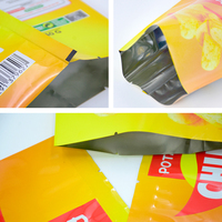 Emballage en plastique de chips de pommes de terre frites de qualité alimentaire sacs en gros feuille d'aluminium joint arrière emballage alimentaire sac