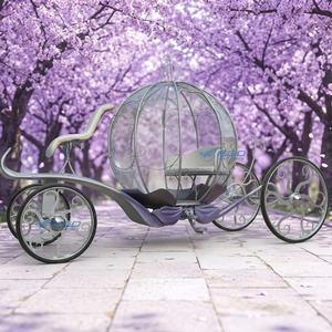 Carruaje de Boda Clásico Romántico Morado de Alta Calidad 2026 en Venta, Último Diseño de Carruaje Turístico Tipo Calabaza en Venta - Product Image 1