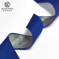 Bande élastique en polyester doux et brillant, couleur argent métallisé, pour sous-vêtements, pantalons et accessoires – Vente en gros