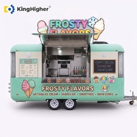 Remolque Comercial de Helados Totalmente Equipado, Personalizado para Conos de Nieve, Hielo Raspado y Granizados, Cocina Móvil, Camión de Concesiones y Catering