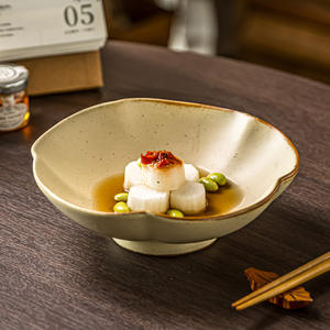 ชุดชามเซรามิกสไตล์โบราณสำหรับร้านอาหารและบ้าน  ชามสลัดและชามก๋วยเตี๋ยว ขายส่ง - Product Image 4