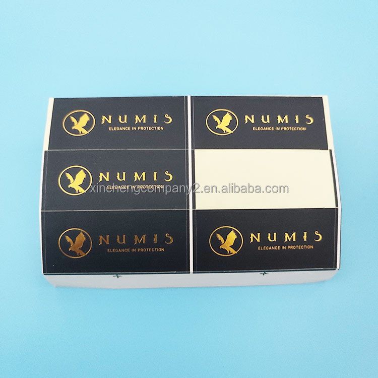 Self-Adhesive Seal Label Sticker for Packaging Offset Paper/Kraft Cardboard Box Sticker with Embossed Logo Screen Printing