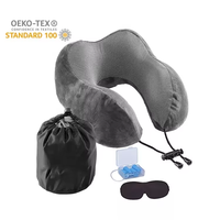 Oreiller de voyage ergonomique en mousse à mémoire de forme en forme de U Coussin de relaxation orthopédique cervical Soutien du sommeil en avion avec soulagement de la douleur corporelle