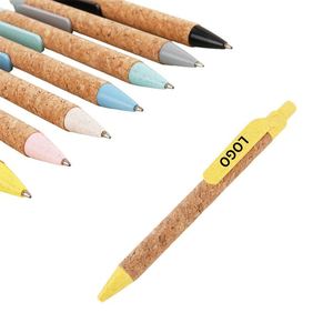 Stylo bille en paille de blé 2025 – Écologique, petit et rond, en paille de blé et liège, en promotion - Product Image 2