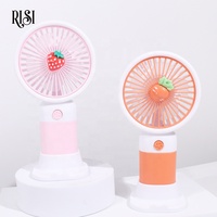 Risi Groothandel Schattige Usb Lash Fans Draagbare Mini Fruit Gemakkelijk Fan Wimpers Private Label Handheld Lash Extensions Fans Oplaadbaar