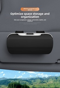 Car Visor Storage <b>Holder</b> ABS Material Multifunctional Sunglasses Card <b>Ticket</b> Organizer - Product Image 4
