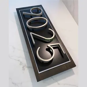 Metal Sign House Numbers YIYAO House Room Metal Number Signs