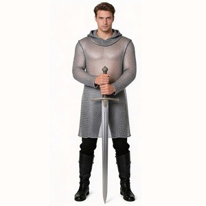 Costume de Chevalier Templier en Mailles, Robe de Croisé Médiévale, Tenue de Cosplay pour Adulte, Vêtement de Performance pour Jeu de Rôle - Product Image 5