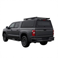 Capot de camionnette Toyota en aluminium noir avec grande fenêtre coulissante en verre, sur mesure pour Tundra 2022, capacité de 6,5 pieds (601-800L)