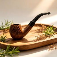 Pipe à tabac en bakélite sculptée en forme de feuille de 143 mm, vente en gros |   Ensemble de bols imitation bois avec plateau ovale, vente en gros YunAng OEM