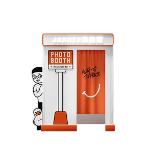 Cabine photo en bois artisanale pour événements commerciaux, compatible avec les appareils photo et les appareils reflex - Product Image 1